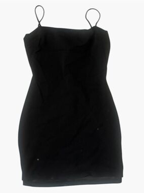 Lulus Classic Black Spaghetti Strap Bodycon mini Dress